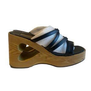 Vintage 90s BonniBel Chunky Wooden Heart
Platform Sandals